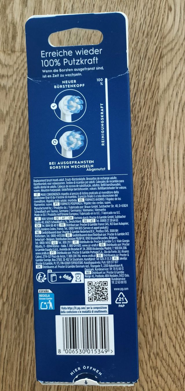 Oral B Cura dei denti: 6 Ersatzbürsten, Bürstenköpfe / Oral-B Pro Sensitive Clean – Nuovo (secondo la descrizione) da Suhr venduto da sternenklar0305 2