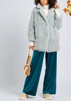 8 by Yoox Bouclé Sherpa Coat Mantel US6 UK10 IT42 EU M