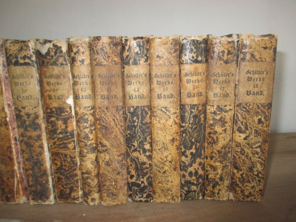 Livres: Schiller sämtliche Werke, 1827, 18 Bände – D'occasion à Flims - Dorf par Stagediver 2