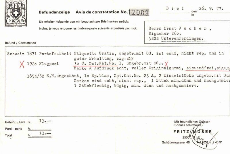 Tutti i francobolli: 1919-72 Flugpost Sammlung komplett postfrisch **, Kat.3670.- – Nuovo (secondo la descrizione) da Nuglar venduto da Stamp88 6