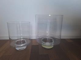 2er Set Windlicht Glas