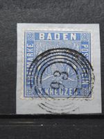 AD Baden Mi-Nr.10 Gestempelt Briefstück Tadellos Selten