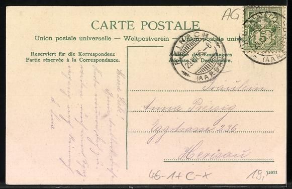 Cartoline postali: Reinach /AG, Strassenbahn im Unterdorf – Usato da Berlin venduto da bartko-reher 1