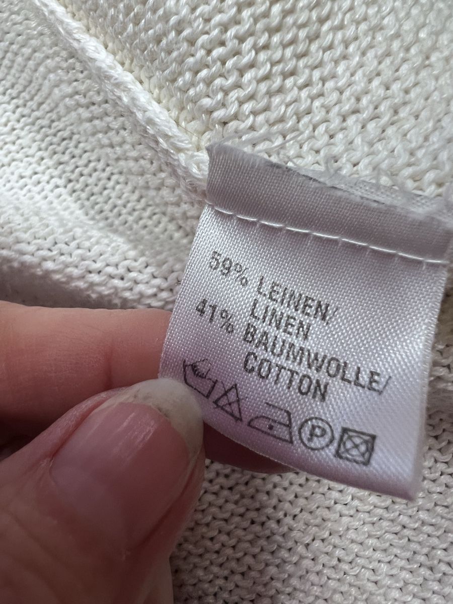 Giacche: H.Roether Leinen Strickjacke,, Gr. M, Top zu Rundholz – Usato da Burgdorf venduto da puppennetz 6