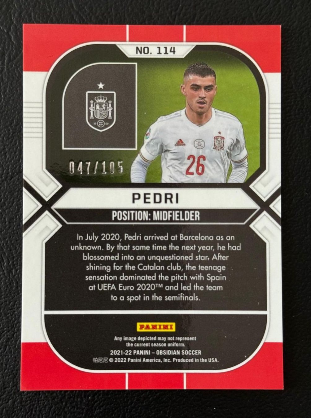 Panini Carte collezionabili: 2021-2022 PANINI OBSIDIAN PEDRI 47/105 – Nuovo (secondo la descrizione) da St. Gallen venduto da Matrix023 1