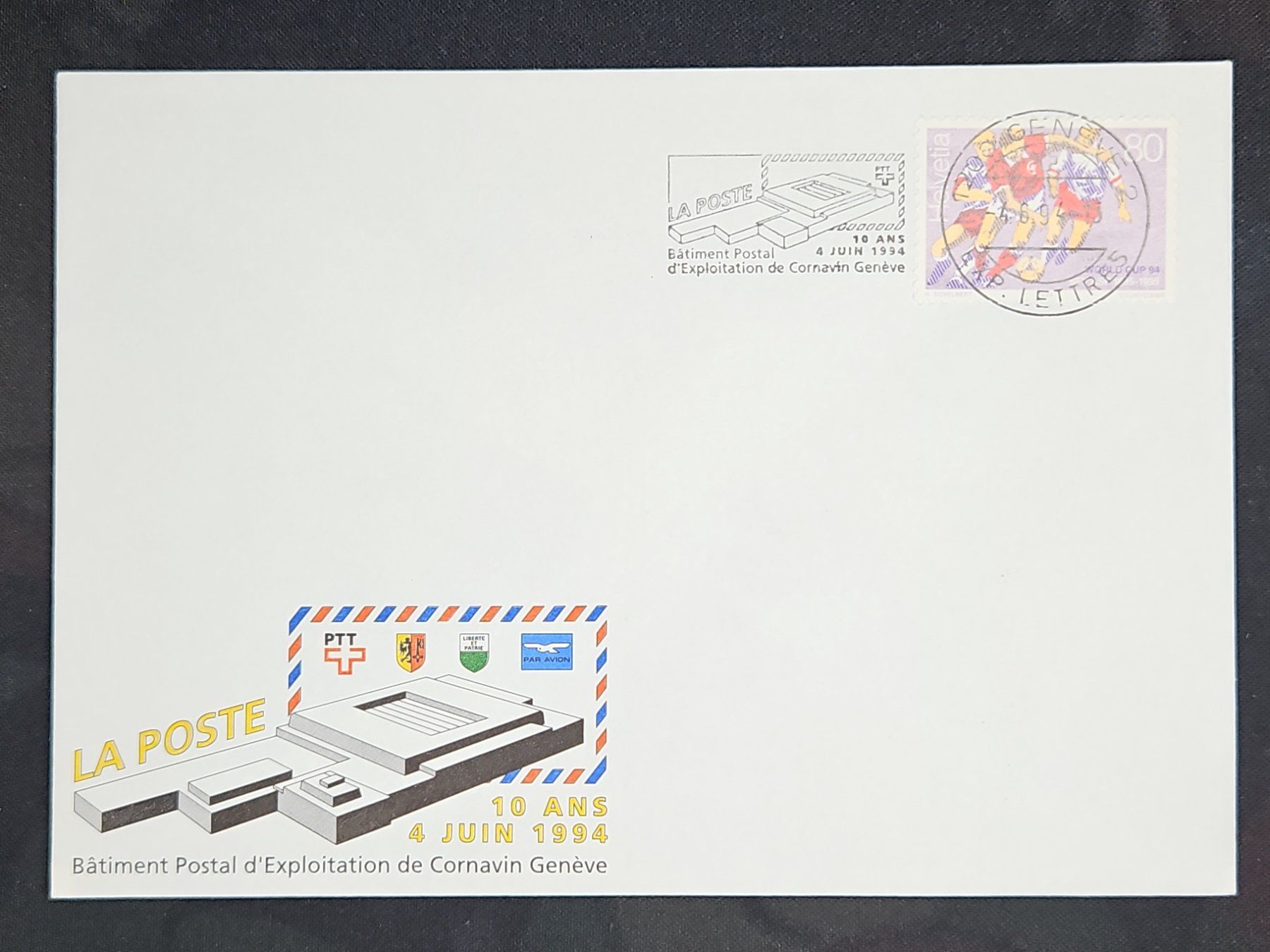 Tutti i francobolli: CL23 Enveloppe + Timbre Suisse 1994 – Usato da Cousset venduto da Patrick_Collections