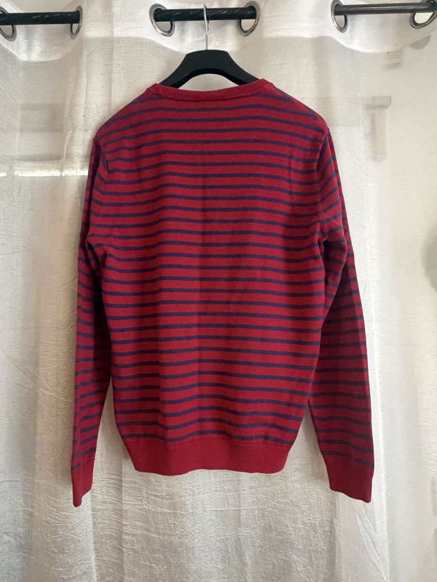 Lacoste Pullover & Sweatshirts: Pull Lacoste rayé rouge/bleu marine, taille 5 – Gebraucht aus Genève von sho_67qj 1