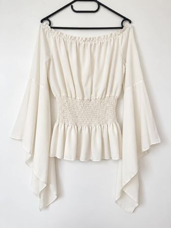 beige Bluse Piraten Halloween M 38