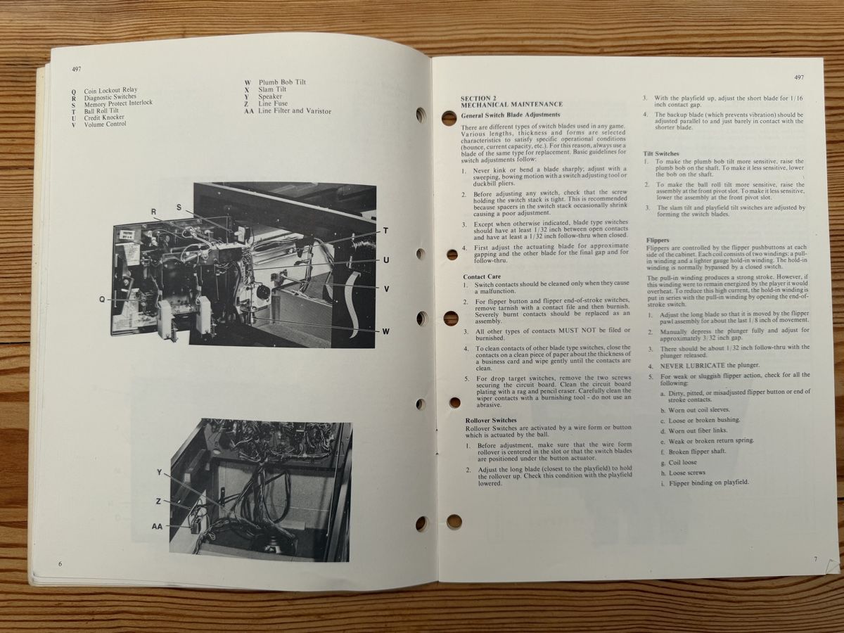 Williams Flipper: 1980 Original Williams Flipper Pinball Manual – Usato da Belp venduto da jagmen67 4