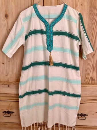 Tunesisches Tunika-Kleid aus Baumwolle, Gr. XS-S