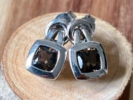 Rauchquarz Ohrringe, Silber 925
