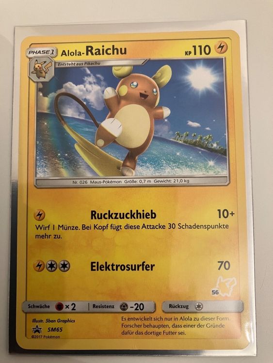 Pokemon Alola-Raichu SM65 (Gebraucht) in Ruggell für CHF 1 – mit ...