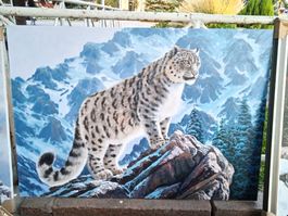 130x90 cm Kyrgyz snow leopard in mountains used condition