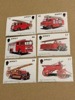 6 Jersey Feuerwehr Briefmarken Set Raritäten Oldtimer 🔥🚒