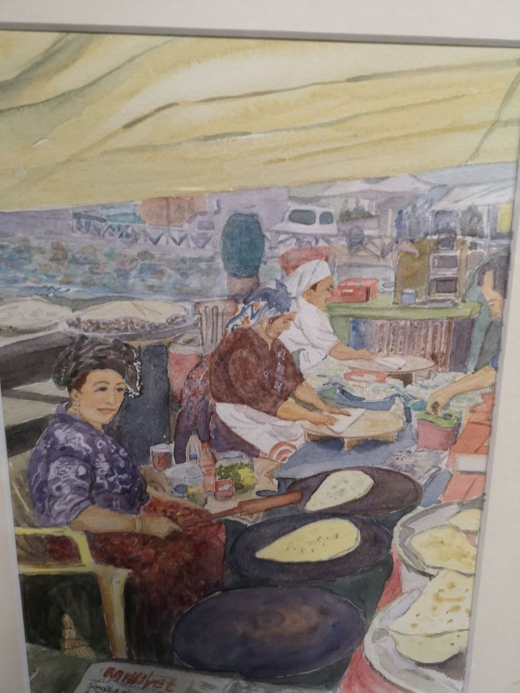 Gemälde: MAGNIFIQUE SCÈNE DE MARCHÉ ORIENTALE – Gebraucht aus Genève von Qanil77 1