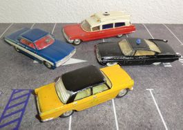 4 Modellautos (Corgi, Lonestar) für die Restaurierung