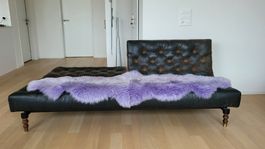 Echtes Doppelfell in der Farbe flieder