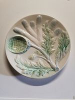 Assiette asperges faïence décor végétal vintage 24cm