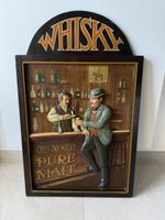 Tableau Relief Bois COUNTRY CORNER Enseigne Pub Whisky 3D