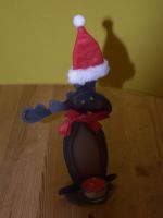 Weihnachts-Elch Teelicht-Kerzenständer aus Metall