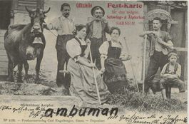 Sarnen OW Offizielle Festkarte Eidg. Schwing +Älperfest 1902