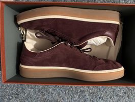 Loro Piana Tennis Walk Suede Sneakers maroon UK8/42 - TOP