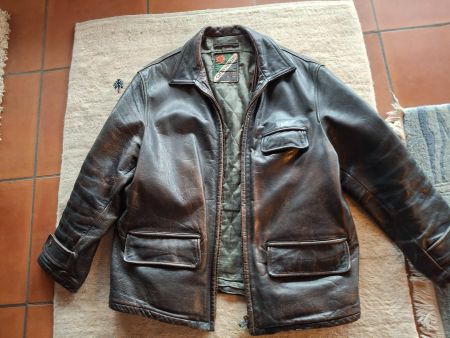 Herren Rindleder Winterjacke mit Patina