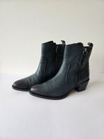 MARCO TOZZI, LEDER-STIEFEL, GRÜN, GRÖSSE 38, EINMAL GETRAGEN