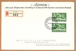 🇨🇭 Aarau - 1938 - Expo nationale philatélie
