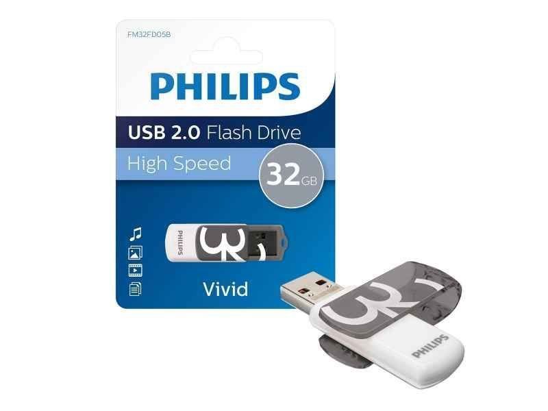 Philips USB Sticks: Philips USB 2.0 32GB Vivid Edition Grau – Neu und originalverpackt aus Aesch BL von Elektronik_Laden 2