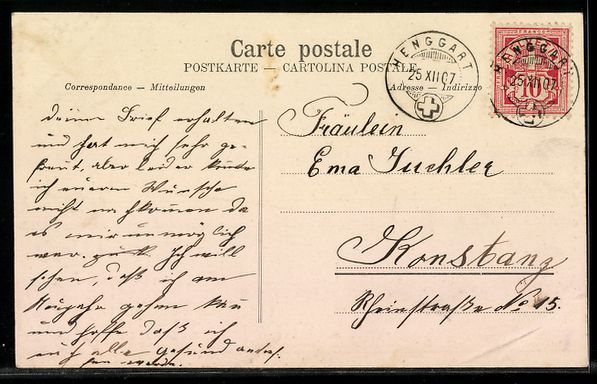 Cartoline postali: AK Henggart, Schloss Goldenberg, 1907 – Usato da Berlin venduto da bartko-reher 1