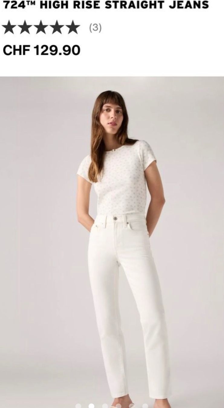 Levi's Jeans: Levi’s high rise straight 28 white – Usato da Zürich venduto da kleinesgrau