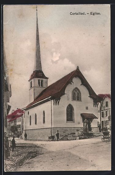 Cartoline postali: AK Cortaillod, Eglise – Usato da Berlin venduto da bartko-reher