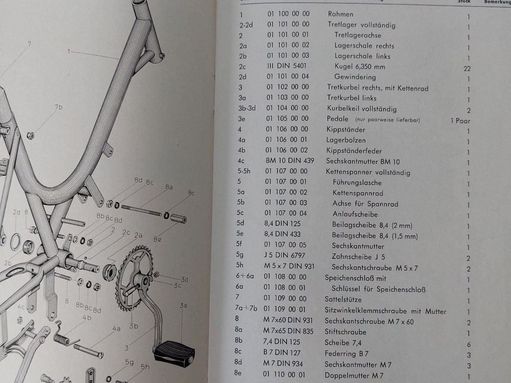 Prospekt Mofa DKW, Victoria Ersatzteilliste Fahrgestell Jeke | Kaufen ...