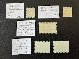 Alle Briefmarken: 4 ABARTEN Schweiz, postfrisch/ungebr./gest. – Gebraucht aus Stallikon von HILDECH1 7