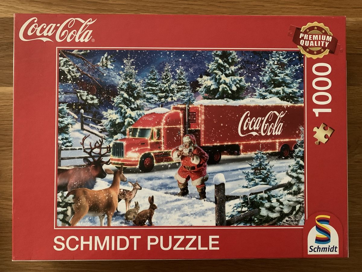 Puzzle: Coca Cola Weihnachtspuzzle von Schmidt 1000 Teile – Usato da Thun venduto da Chrabu