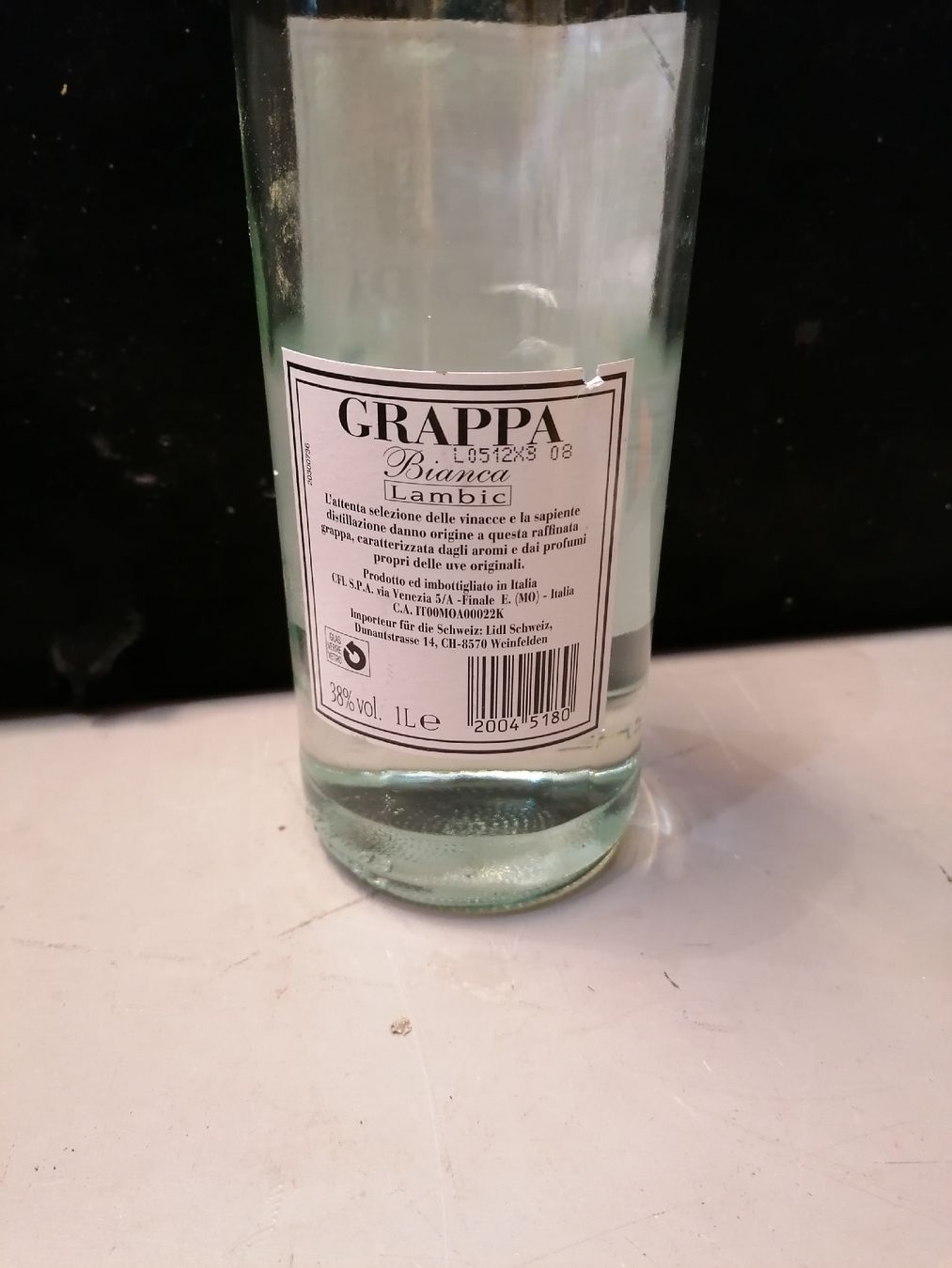 Bevande alcoliche: Bouteille de Grappa Bianca Lambic 2004/5 🍾 – Usato da Genève venduto da Leboucheoreilles 3