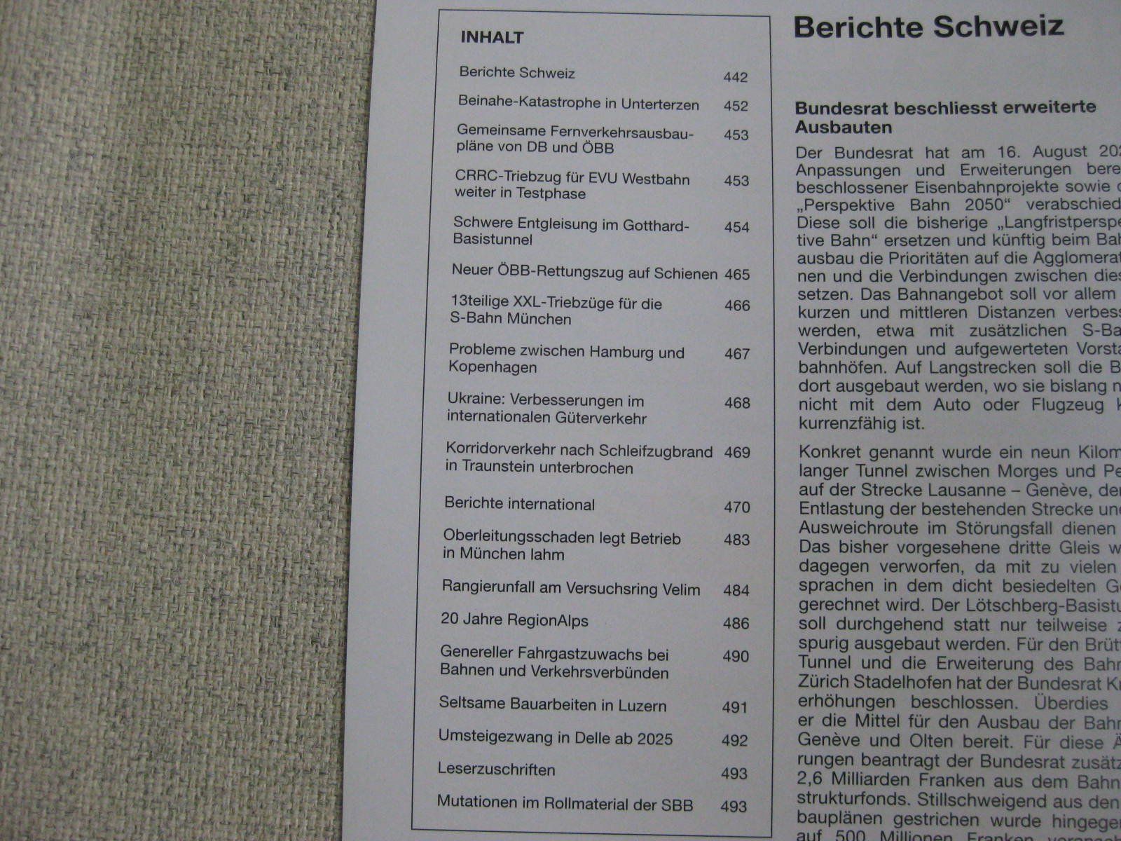 Riviste & Magazine: Schweizer Eisenbahn Revue 10/2023 – Usato da Malters venduto da Marosko 1