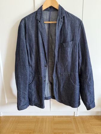 Coton/Linen Jacket Workwear Stil Blazer made in Italy