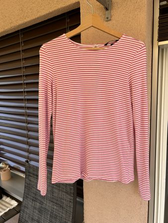 Vero Moda Shirt, rosa weiss gestreift , Gr. S, Langarm