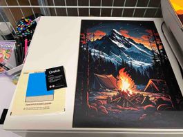 Displate Motiv Wald Feuer gebraucht