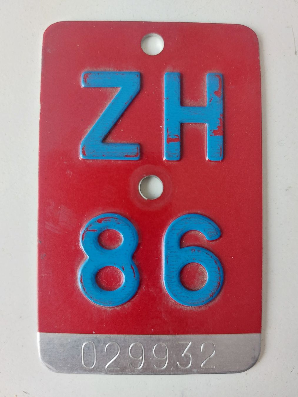 Sachs Insegne: Velonummer ZH 86 plaque Velo – Usato da Schenkon venduto da Uhu007
