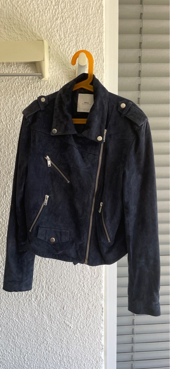 Mango Giacche: Blue Leather Jacket – Usato da Zuoz venduto da noe_g2f5 3