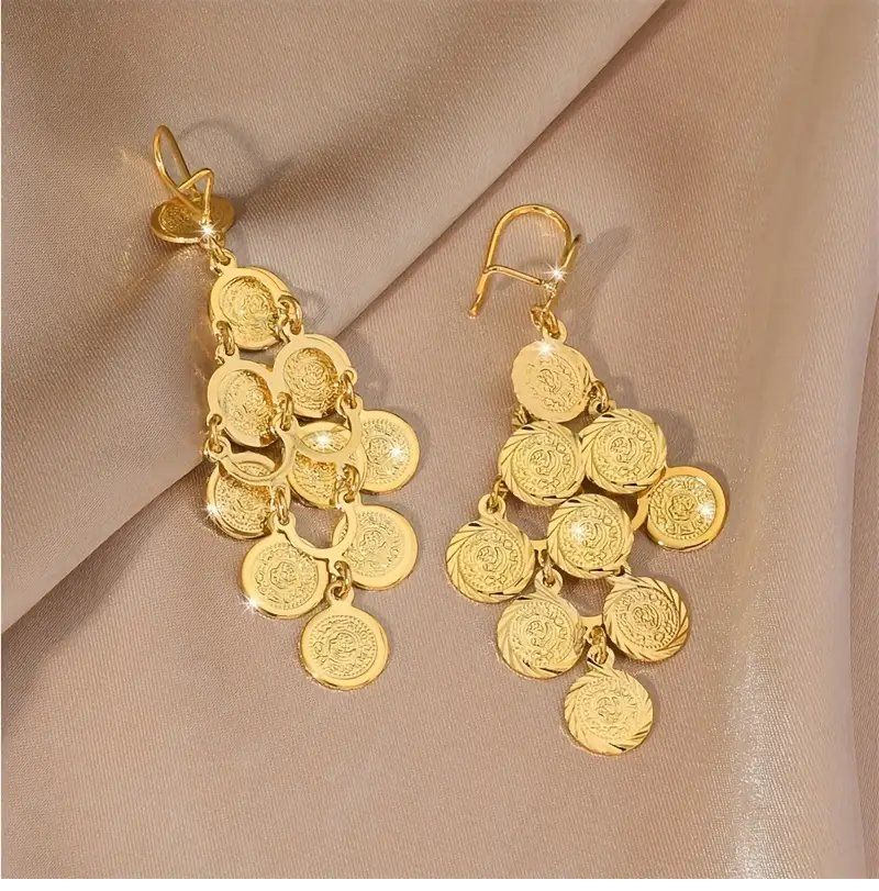 Ohrringe & -stecker: 24k vergoldete Münz Ohrringe  Statement - Chic – Neu und originalverpackt aus Glattbrugg von majuska01 1