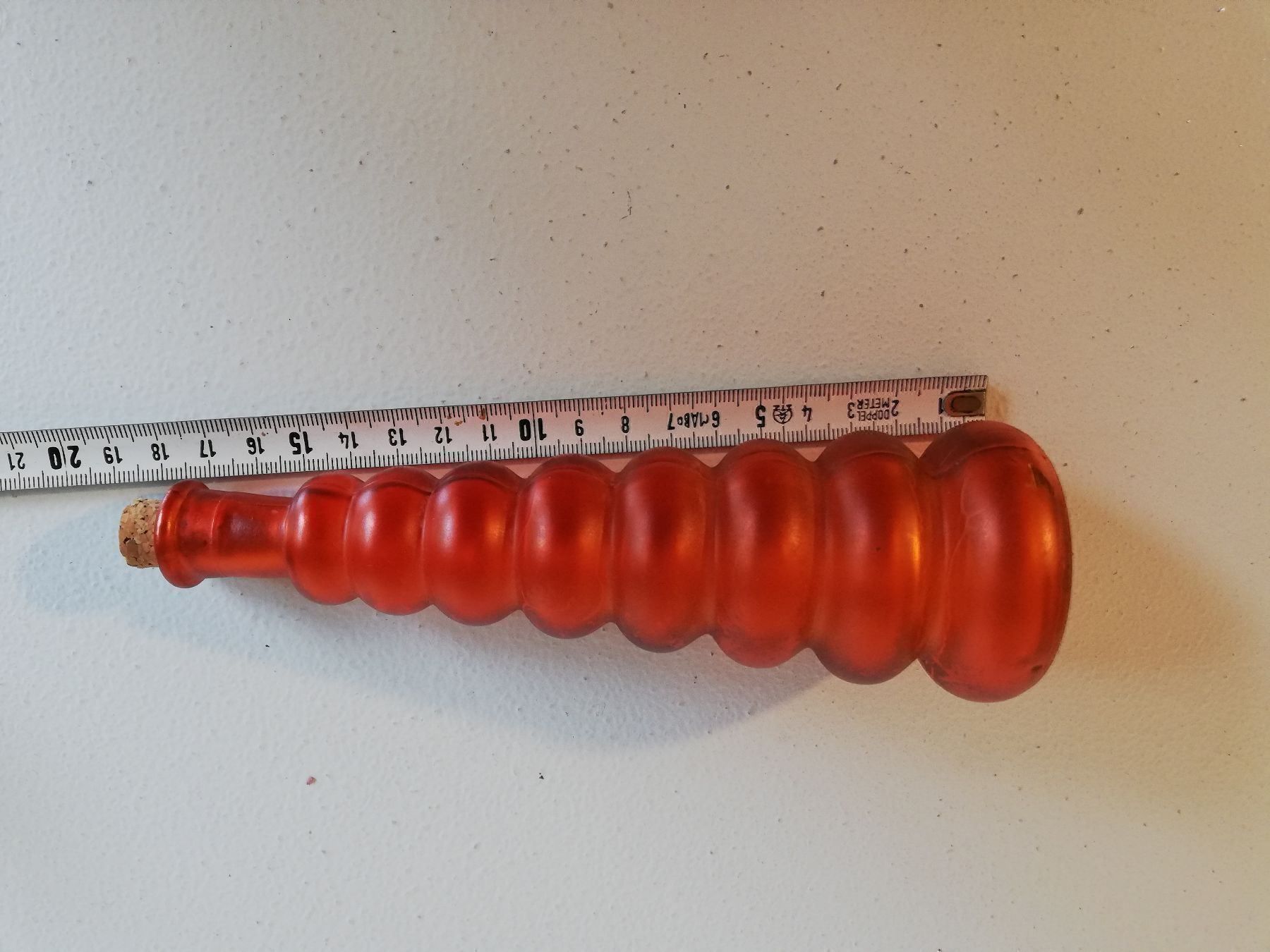 Flaconi: DEKO Flasche mit Zapfen Gerillt Orange – Usato da Zuerich venduto da lichti 5