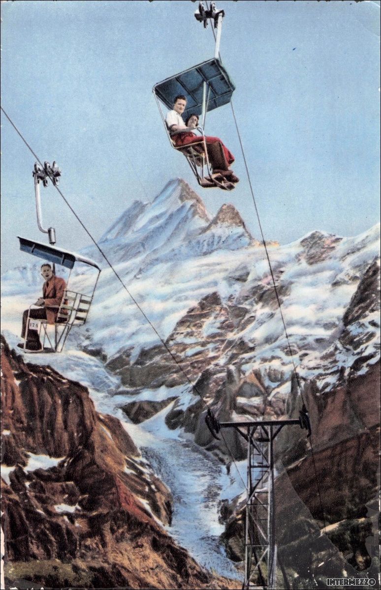 Cartes postales: Grindelwald First BE // Sesselbahn First // Sessellift – D'occasion à Basel par intermezzo12