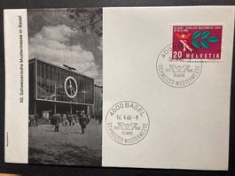 Schweiz 1966 Sonderstempel+Marke+Cachet 50.Mustermesse BS