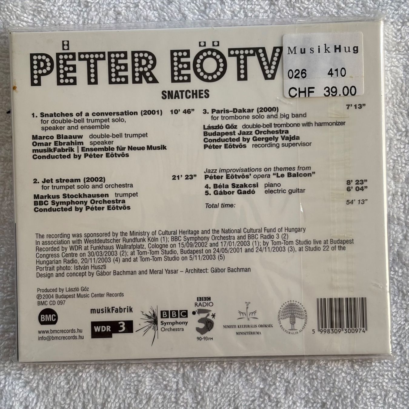 CD: Peter Eötvös: Snatches – Nuovo e nell'imballaggio originale da Stans venduto da Abukadnezar 1
