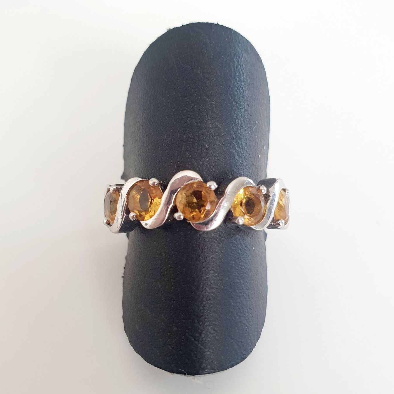 Anelli: Silberring 925 mit Citrin Steinen  Ring Grösse 17,1 mm – Usato da Kreuzlingen venduto da Wunderkiste123 5
