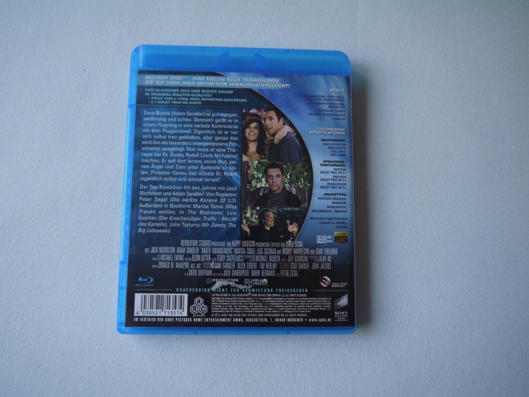 Tutti i DVDs: Die Wutprobe(2003) -Adam Sandler/Jack Nicholson – Usato da Hagendorn venduto da Blaf 1